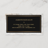 Trendy floral white marmer | Makeup kunstenaar Visitekaartje (Achterkant)