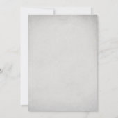 Trendy Floral White Wedding Invitations Kaart (Achterkant)