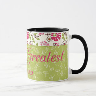 Trendy floral world's grootste mok van de mamamako