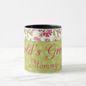Trendy floral world's grootste mok van de mamamako (Midden)