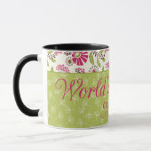 Trendy floral world's grootste mok van de mamamako (Links)