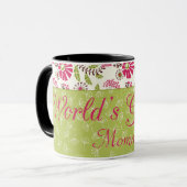 Trendy floral world's grootste mok van de mamamako (Voorkant links)