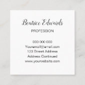 Trendy florblue monogram roos visitekaartjes (Achterkant)