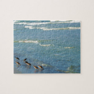 Trendy Florida Shorebirds Ocean Waves Foto Legpuzzel