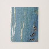 Trendy Florida Shorebirds Ocean Waves Foto Legpuzzel (Verticaal)