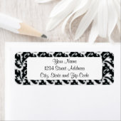 Trendy Flourishes | Zwart-wit Etiket (Insitu)