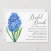 Trendy Flower Blue Hydrangea bruiloft Bridal Brunc Kaart (Voorkant)
