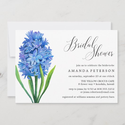 Trendy Flower Blue Hydrangea bruiloft Vrijgezellen Kaart (Voorkant)