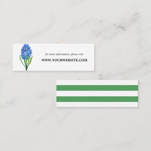 Trendy Flower Blue Hydrangea Website Kaarten | Min Mini Visitekaartje (Voorkant / Achterkant)