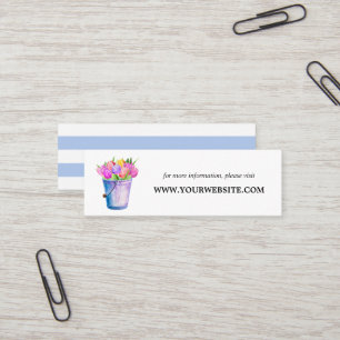 Trendy Flower Bucket Flowers Website Kaarten   Min Mini Visitekaartje
