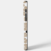 Trendy Flower Pattern in Taupe, Black en White Case-Mate iPhone Case (Achterkant / Links)