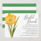 Trendy Flower YELLOW CROCUS bruiloft Bridal Brunch Kaart (Voorkant / Achterkant)