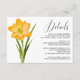 Trendy Flower Yellow Crocus bruiloft details Kaart