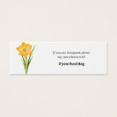 Trendy Flower YELLOW CROCUS instagram Kaarten Mini Visitekaartjes (Voorkant)