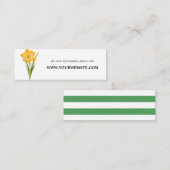 Trendy Flower YELLOW CROCUS Website Kaarten | Mini Mini Visitekaartje (Voorkant / Achterkant)