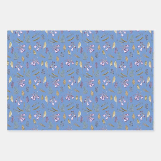 Trendy  Flowers Garden Eerste Tweede Verjaardag Inpakpapier Vel (Voorkant 2)