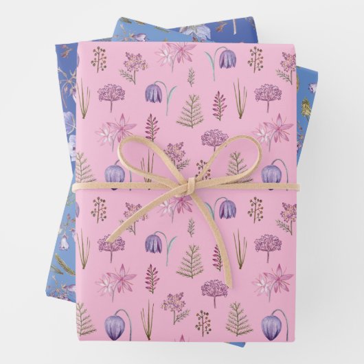 Trendy  Flowers Garden Eerste Tweede Verjaardag Inpakpapier Vel (In situ)