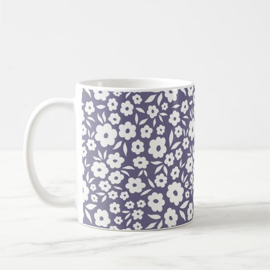 Trendy flowers seamless pattern. Small vintage flo Koffiemok (Links)