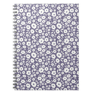 Trendy flowers seamless pattern. Small vintage flo Notitieboek