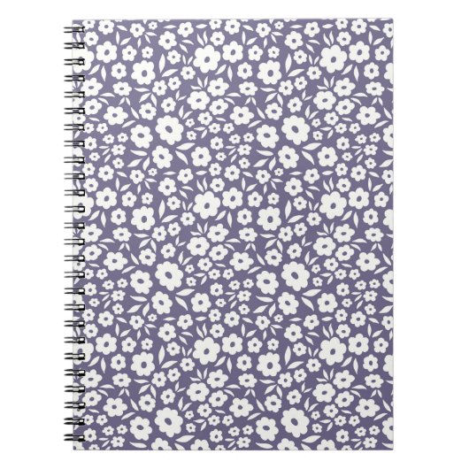 Trendy flowers seamless pattern. Small vintage flo Notitieboek (Voorkant)