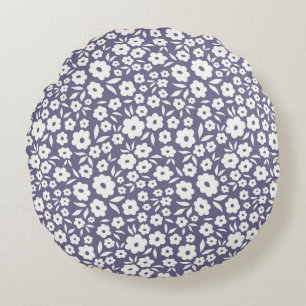 Trendy flowers seamless pattern. Small vintage flo Rond Kussen