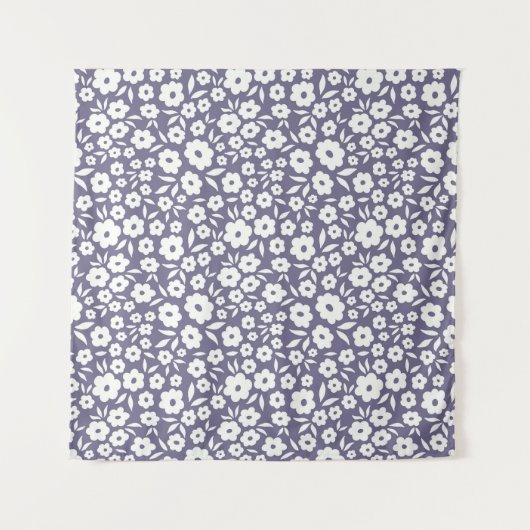 Trendy flowers seamless pattern. Small vintage flo Wandkleed (Voorkant)