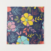 Trendy flowers seamless pattern. Small vintage flo Wandkleed (Voorkant (horizontaal))