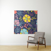 Trendy flowers seamless pattern. Small vintage flo Wandkleed (In Situ (horizontaal))