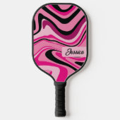 Trendy Fluid Curvy Pink Persoonlijk Pickleball Paddle (Voorkant)