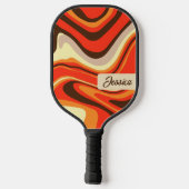 Trendy Fluid Curvy Red Persoonlijk Pickleball Paddle (Achterkant)