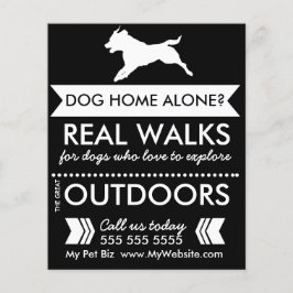 Trendy Flyer met Silhouet van een Zwarte Hond voor