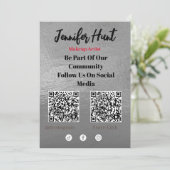 Trendy Flyers Social Media QR Code Uitnodiging (Staand voorkant)