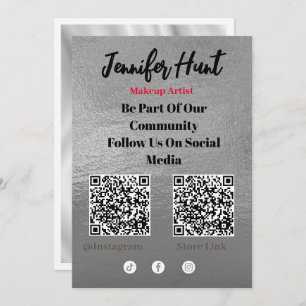 Trendy Flyers Social Media QR Code Uitnodiging