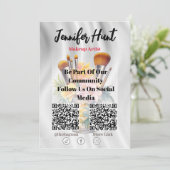 Trendy Flyers Social Media QR Code Uitnodiging (Staand voorkant)