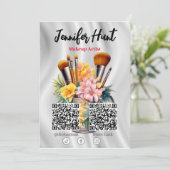 Trendy Flyers Social Media QR Code Uitnodiging (Staand voorkant)