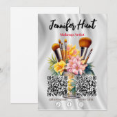 Trendy Flyers Social Media QR Code Uitnodiging (Voorkant / Achterkant)