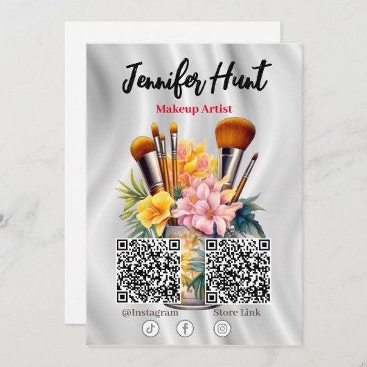 Trendy Flyers Social Media QR Code Uitnodiging (Voorkant / Achterkant)