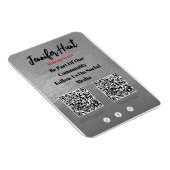 Trendy Flyers Social Media QR Code Uitnodiging Magneet (Rechterzijde)