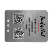 Trendy Flyers Social Media QR Code Uitnodiging Magneet (Horizontaal)