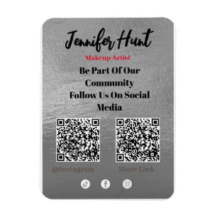 Trendy Flyers Social Media QR Code Uitnodiging Magneet