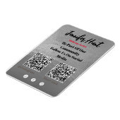 Trendy Flyers Social Media QR Code Uitnodiging Magneet (Linkerzijde)