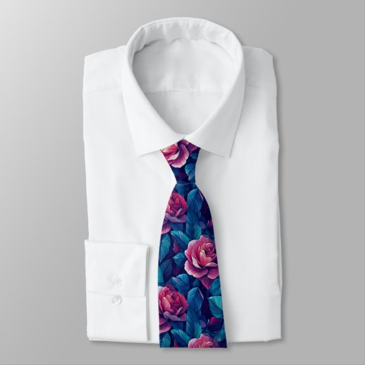 Trendy For Him Roos Bloemig Stropdas (Gebonden)
