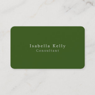 Trendy Forest Green Color Plain Unique Stijlvol Visitekaartje