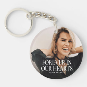 Trendy Forever in Onze Harten Herdenkingsfoto Sleutelhanger