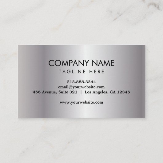 Trendy Forklift, Logisitcs - Professional Silver Visitekaartje (Achterkant)