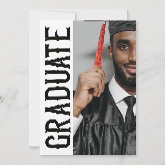 TRENDY FORMAL BUDGET Fotoaankondiging Afstuderen Aankondiging (Voorkant)