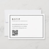 Trendy formele lijst bruiloft QR code rsvp kaart (Voorkant)