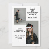 Trendy foto afstudeer uitnodiging 2026 (Achterkant)
