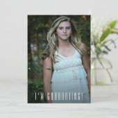 Trendy foto afstudeersaankondiging aankondiging (Staand voorkant)