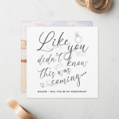 Trendy Foto Bruidsmeisje Verzoek Kaart Notitiekaartje (Voorkant / Achterkant in situ)